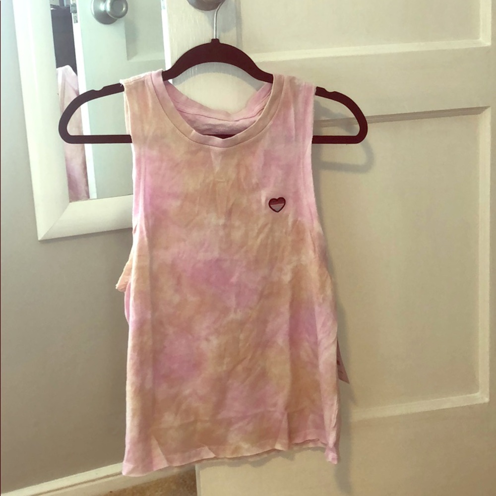 Spiritual Gangster heart tie dye tank